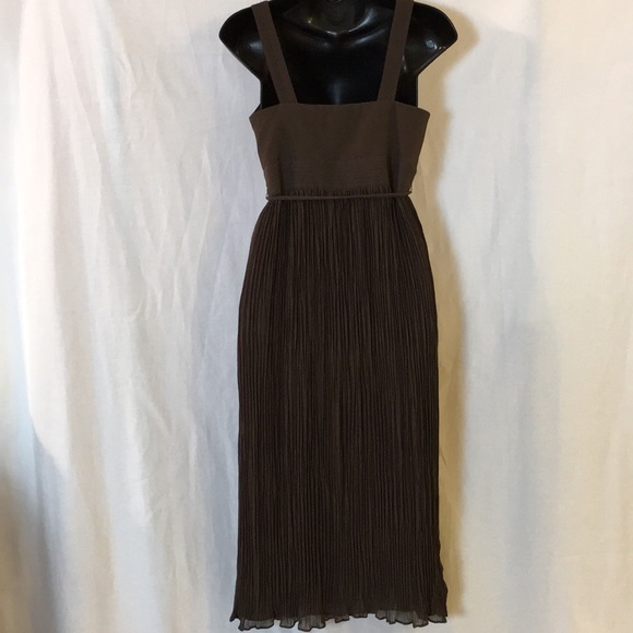 WHBM Surplice Midi Micro Pleat Dress Size 2 - Picture 2 of 6